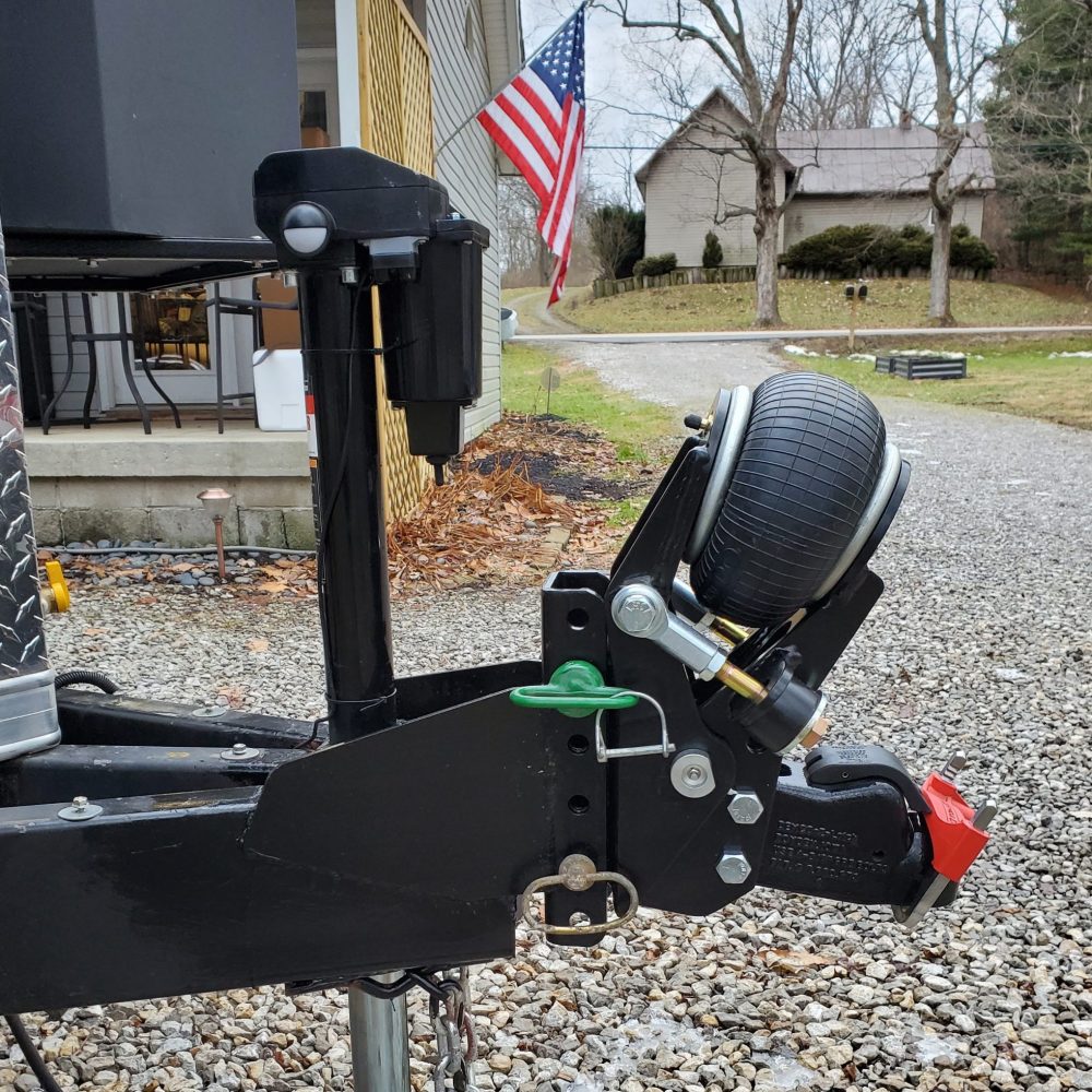Air Trailer Tongue Mount Coupler Installed with Coupler Lock (Lock Not Included)