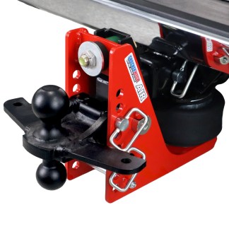 Shocker 12K Air Bumper Hitch with Black Combo Ball Mount with Sway Tabs