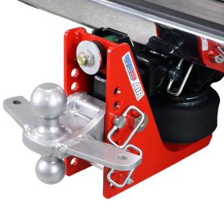 Shocker 12K Air Bumper Hitch with Silver Combo Ball Mount with Sway Tabs