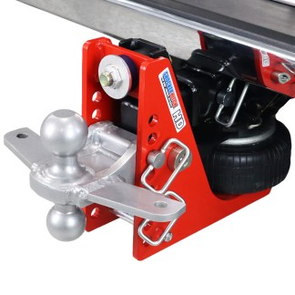 Shocker 20K HD Air Bumper Hitch with Silver Combo Ball Mount with Sway Tabs
