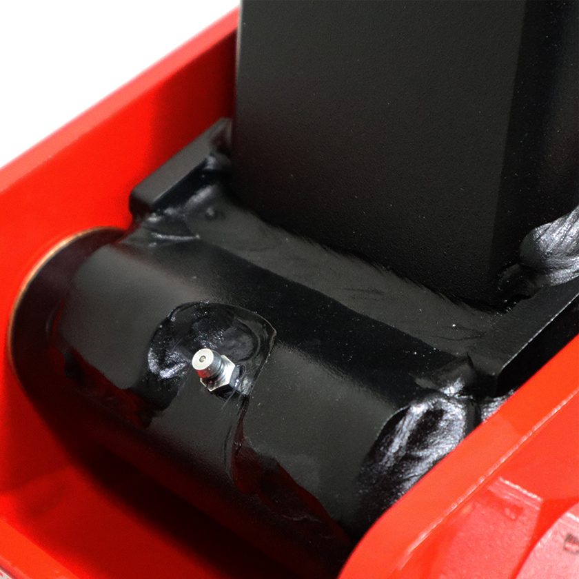 30K Gooseneck Air Hitch - Grease Zerk Close Up (Square Top Crank Shown)