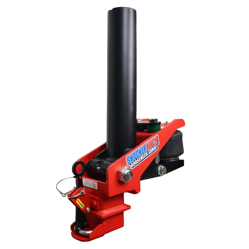Shocker Gooseneck Air Hitch & Shift Lock Coupler for 2-5/16" Ball - Round Stem -Blank - No Pin Holes