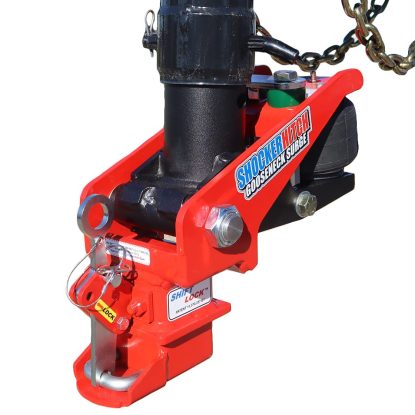 Shocker Gooseneck Surge 30K Air Hitch & Coupler for 2-5/16" Ball - Installed - Round Stem