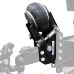 Shocker 25K HD Air Vertical Channel Trailer Tongue Mount – Hooked Up to Trailer - Angled
