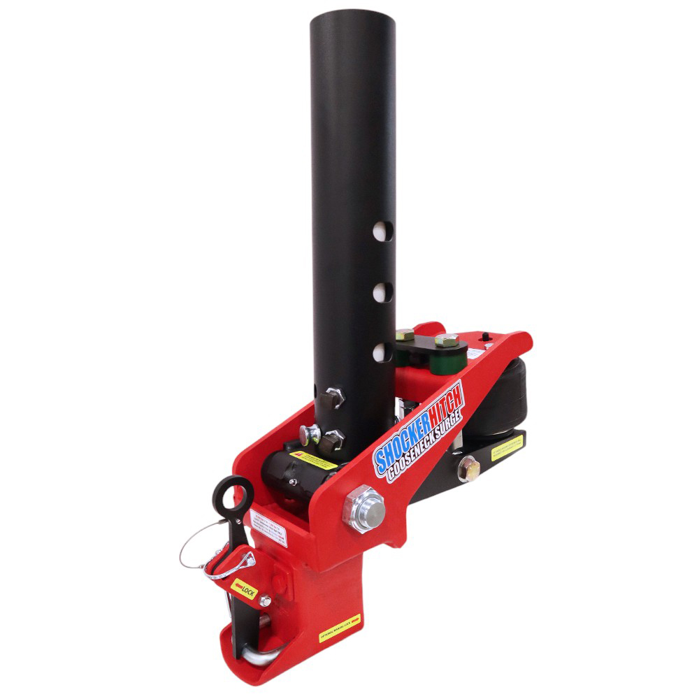 Shocker Multi-Fit Gooseneck Surge Air Hitch & Shift Lock Coupler for 2-5/16" Ball