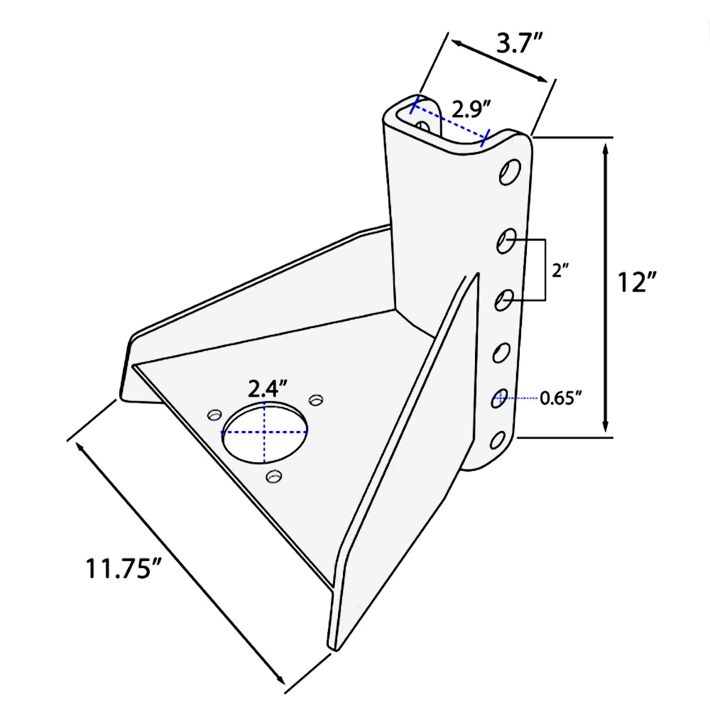 Trailer Tongue Adapter Diagram - SH-410 Series