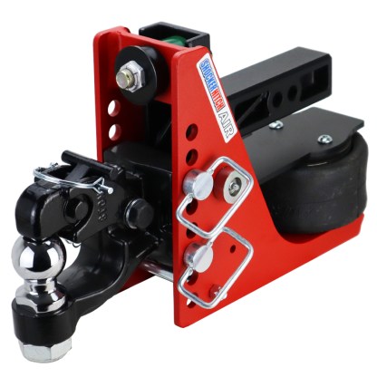 Shocker 12K Air Bumper Hitch with Channel Style Pintle & Ball Combo with 2 Ball - For 2 Receiver