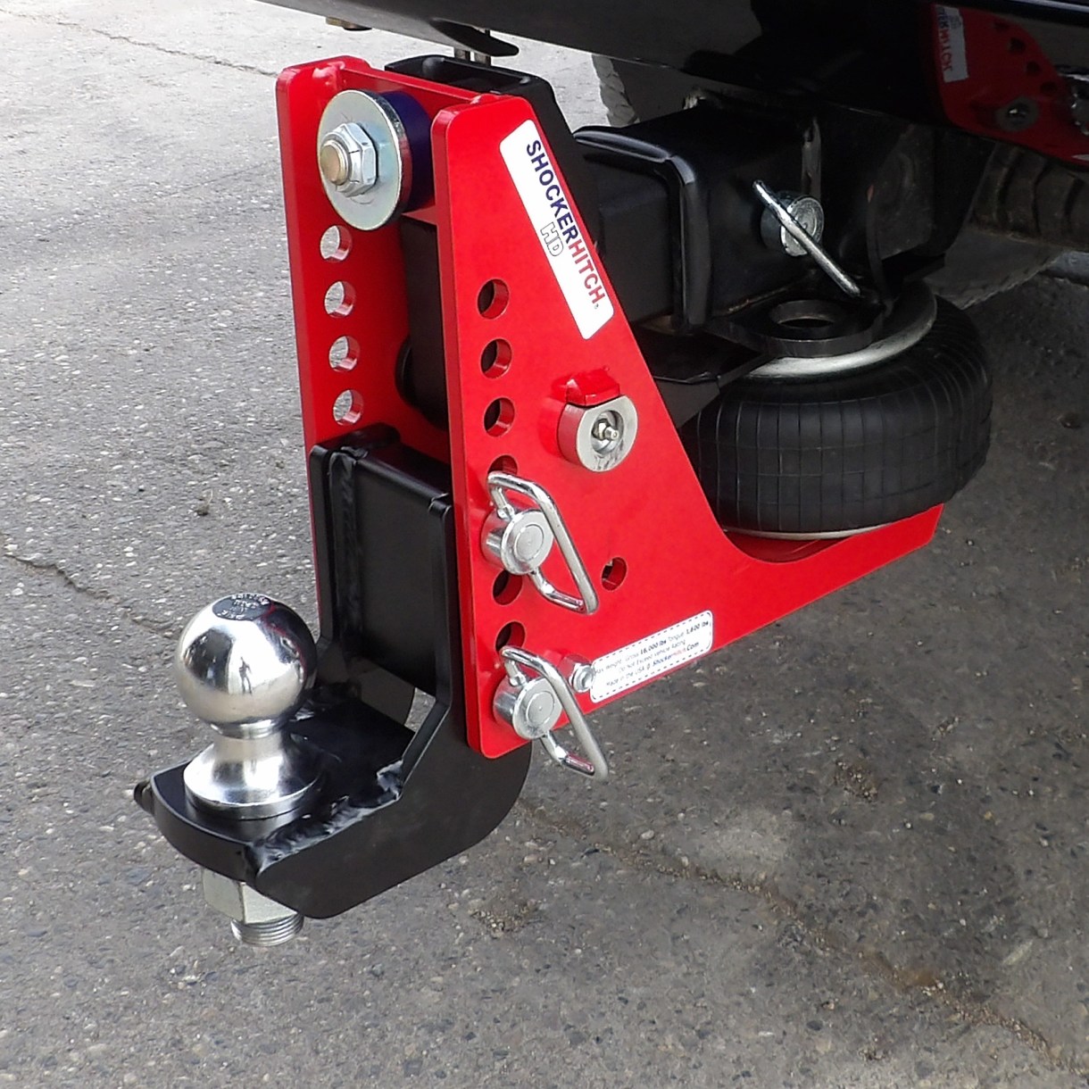 Shocker Air Hitch w/ Drop Ball Mount 41/2″ to 81/2″ Drop