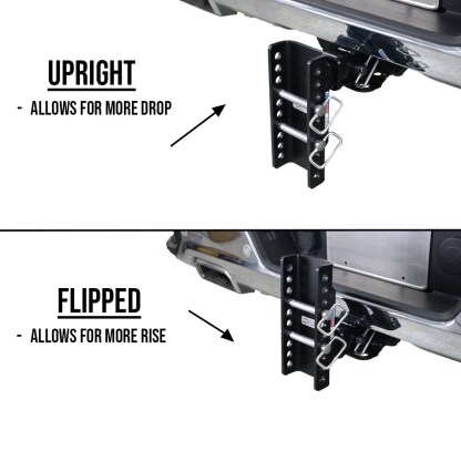 XR Hitch Flip Around Design for More Drop or Rise