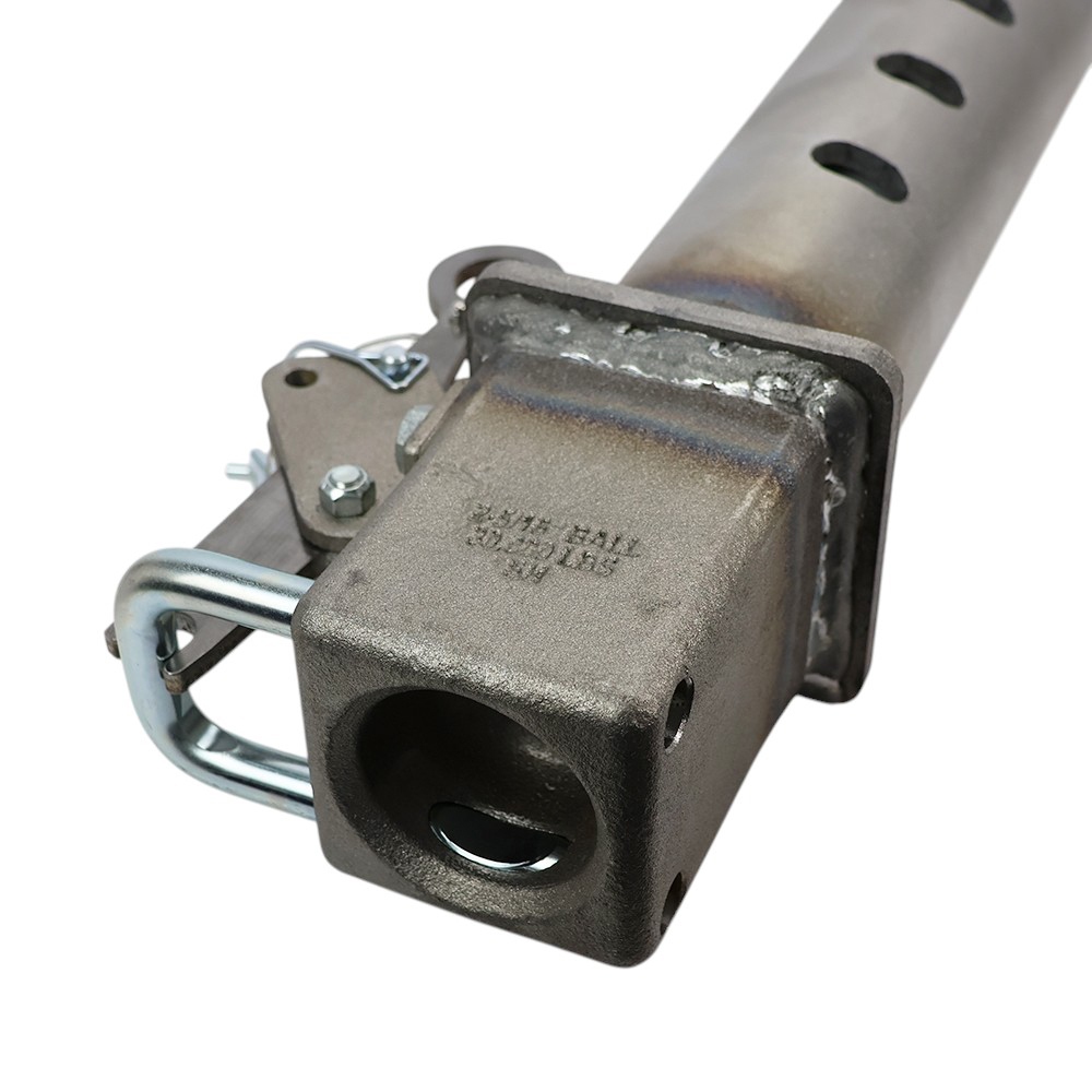 Shocker 30K Gooseneck Stem & Shift Lock Coupler - Open - Raw Round Stem