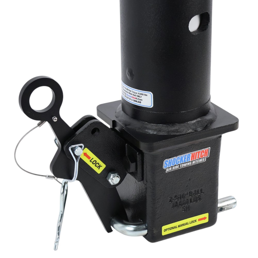 Shocker 30K Gooseneck Stem & Shift Lock Coupler - Round Stem - Closed