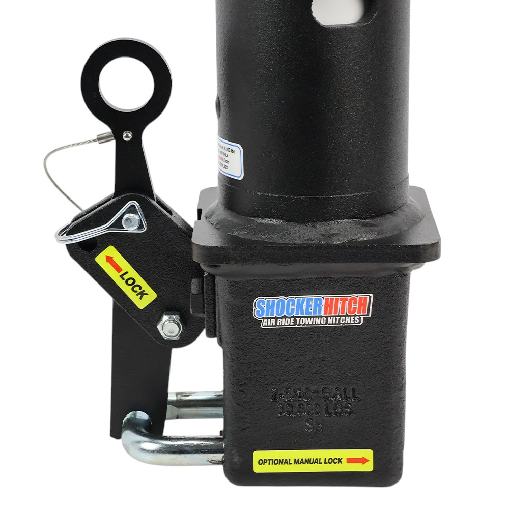 Shocker 30K Gooseneck Stem & Shift Lock Coupler - Round Stem - Open