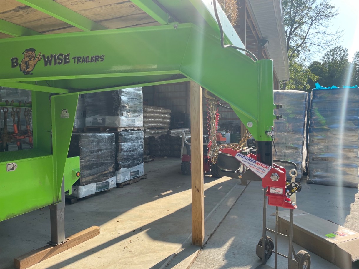 Shocker Gooseneck Surge Installed on BWise Trailer