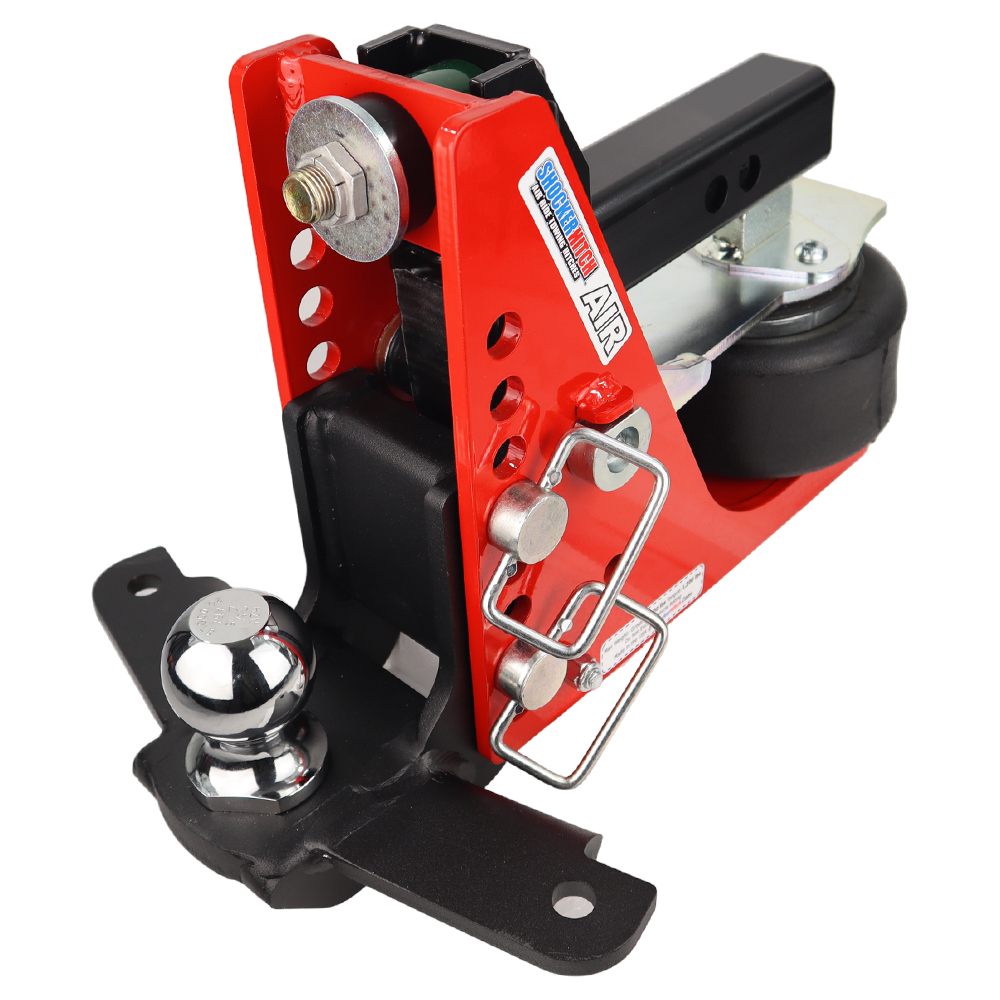 Shocker Air Hitch with Sway Control Drop Ball Mount 41/2″ to 81/2″ of