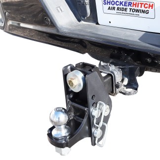 Shocker 20K Impact Max Cushion Hitch Adjustable Ball Mount 4" Rise to 4" Drop