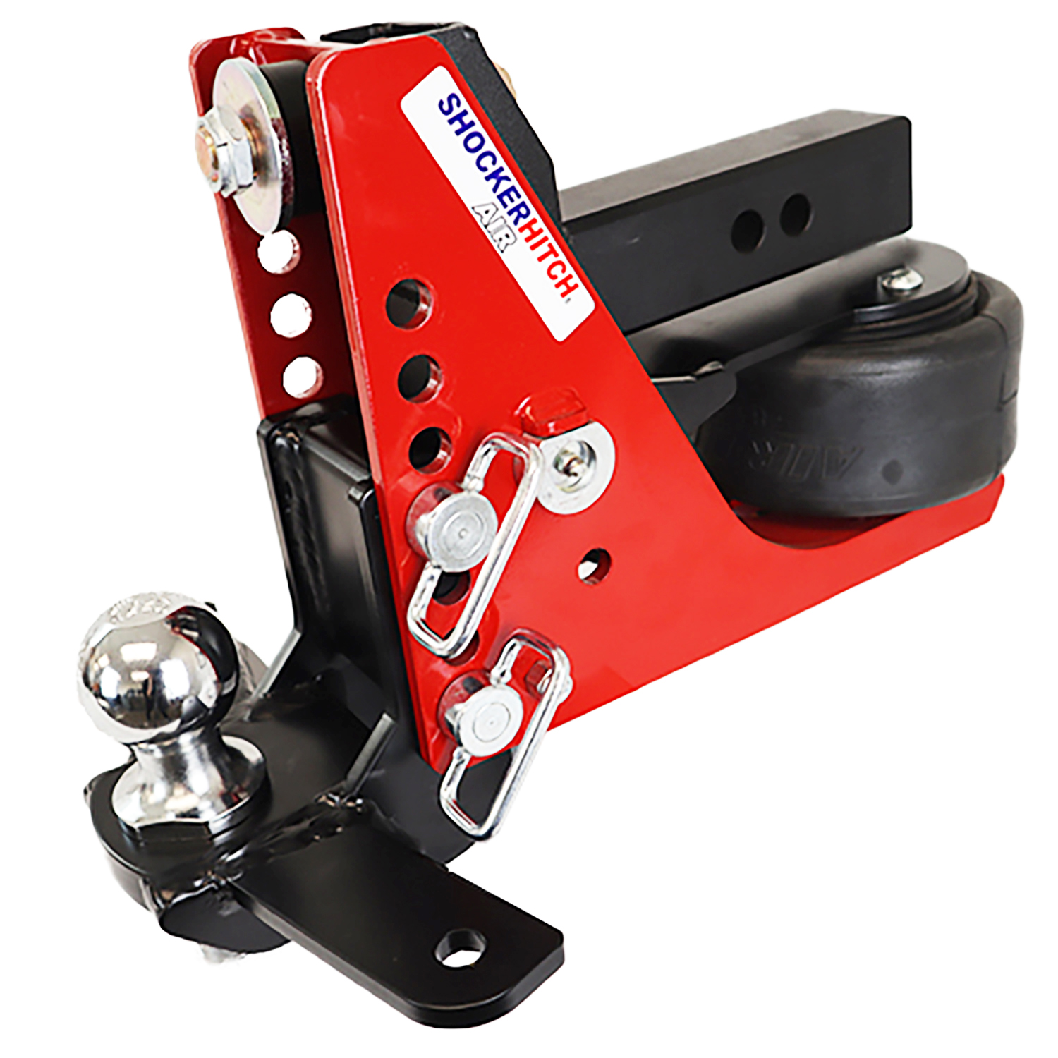 Shocker Air Hitch with Sway Control Drop Ball Mount 41/2″ to 81/2″ of drop