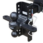 XR Adjustable Drop Hitch Sway Tab Black Combo Ball 10-Hole On Truck