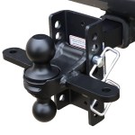 XR Adjustable Drop Hitch Sway Tab Black Combo Ball 8-Hole On Truck