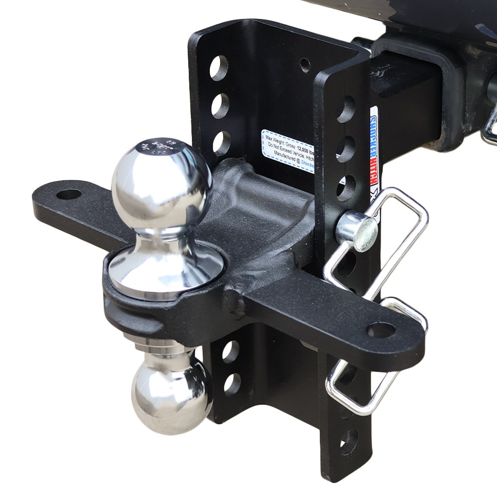 XR Adjustable Drop Hitch Sway Tab Chrome Combo Ball 10-Hole On Truck