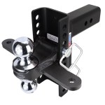 XR Adjustable Drop Hitch Sway Tab Chrome Combo Ball 2 1/2" Receiver 10-Hole