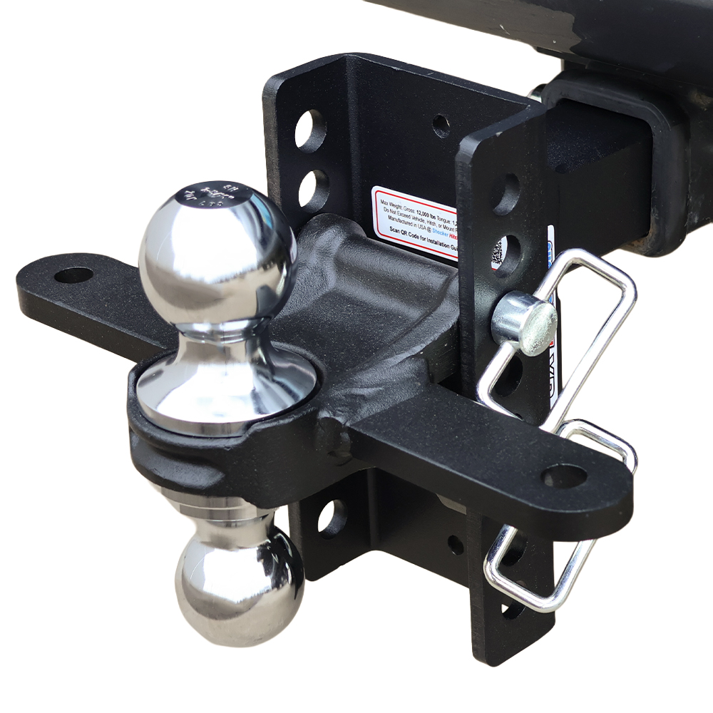 XR Adjustable Drop Hitch Sway Tab Chrome Combo Ball 8-Hole On Truck