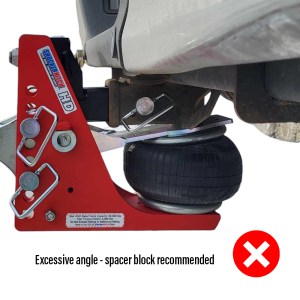 Excessive Angle - Spacer Block Recommended