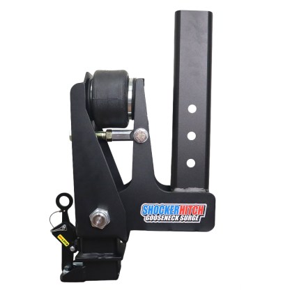 Shocker Gooseneck Air Hitch & 9" Extension Coupler for 2-5/16" Ball - (Square Stem - Straight Pin Holes)