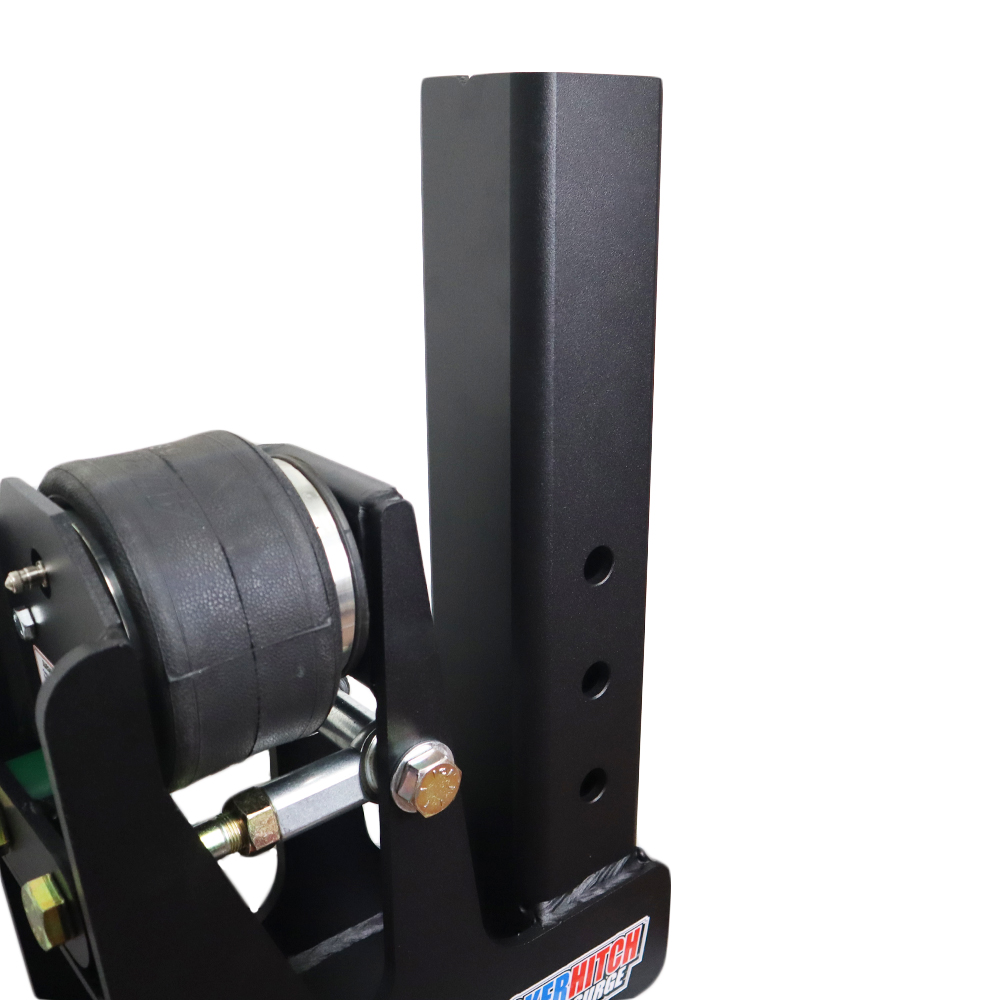 Shocker Gooseneck Air Hitch & 9" Extension Coupler for 2-5/16" Ball - (Square Stem - Straight Pin Holes)