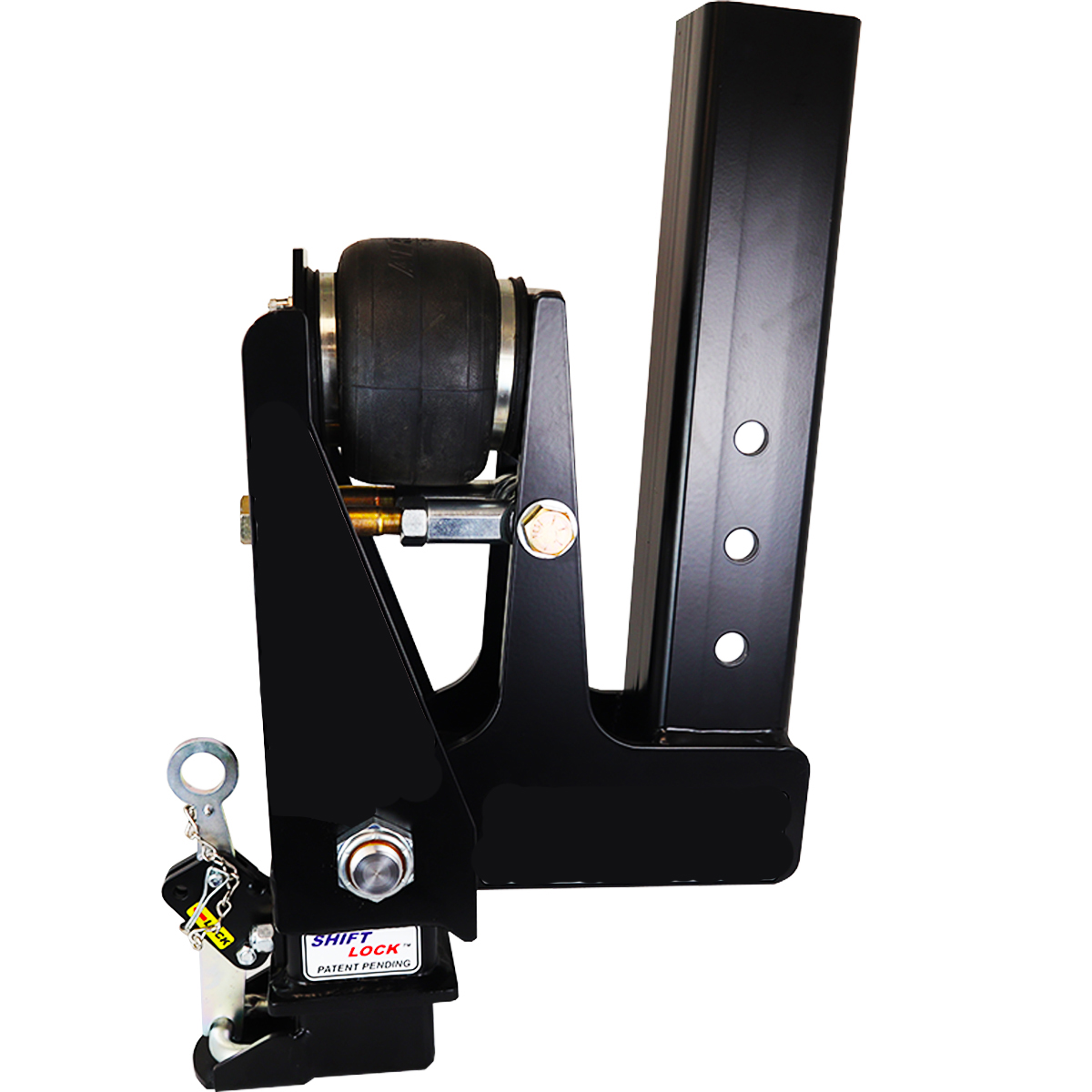 Shocker Gooseneck Air Hitch & 9" Offset Coupler - Fits Square Stem