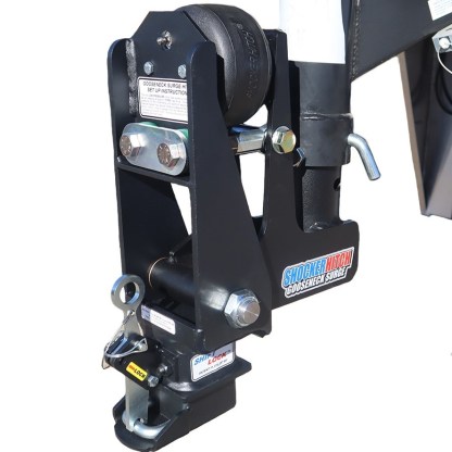 Shocker Gooseneck Surge Air Hitch and 9" Offset Extension Coupler - Installed