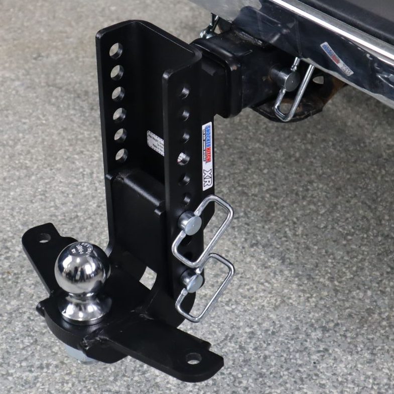 Shocker XR Drop Hitch with Sway Bar Mount Tabs - 10 Hole Frame - Installed