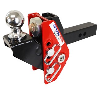 Shocker Impact Raised Ball Mount Hitch 5" Rise to 3" Drop