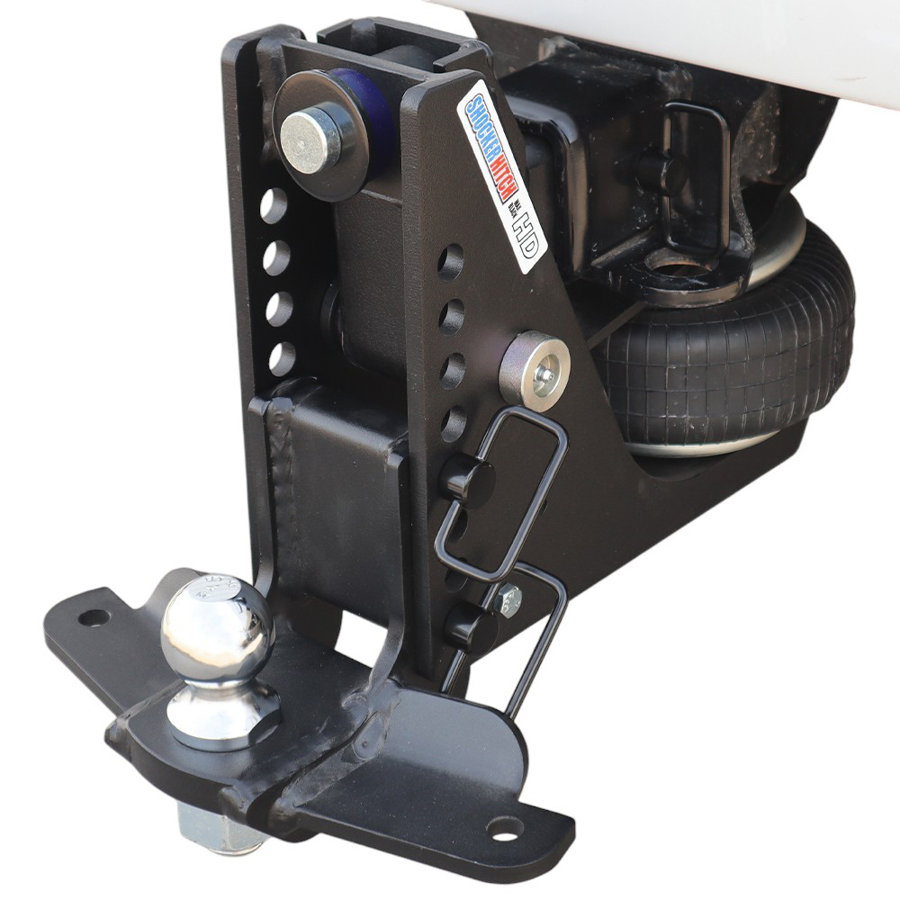 20K HD Max Black Air Hitch & Sway Tab Drop Mount w/ 2" Ball Installed