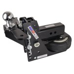 Shocker HD Max Black Air Hitch With Raised Mount & Sway Tabs - 3" Shank