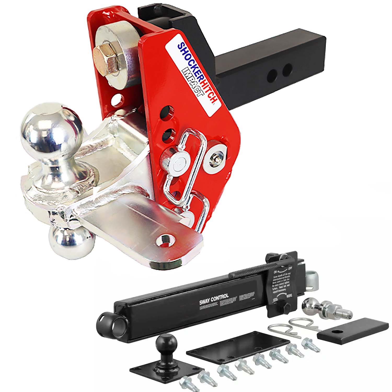 Shocker Impact Cushion Hitch Combo Ball & Sway Control Towing Kit