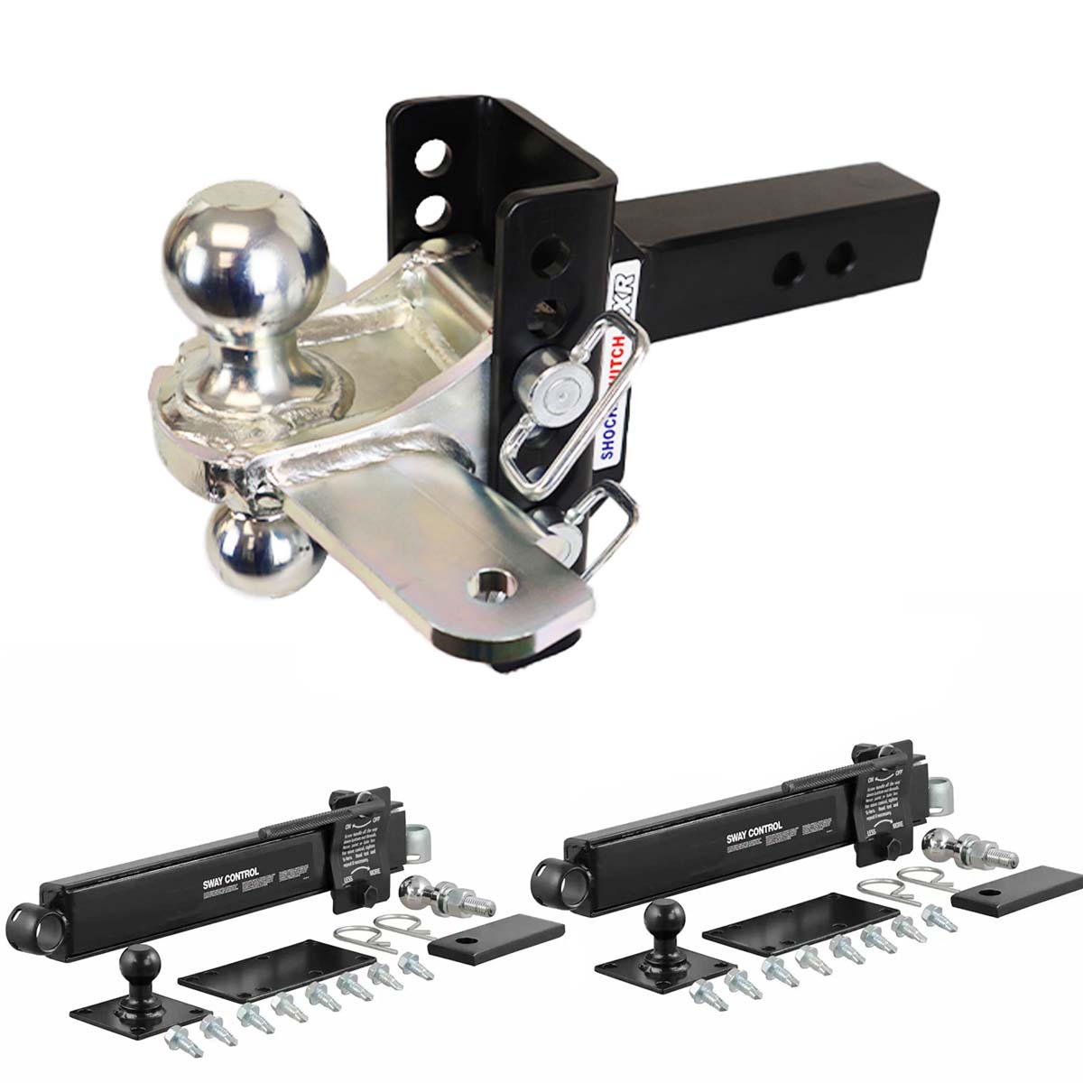 Shocker XR Adjustable Hitch Combo Ball & Sway Control Towing Kit