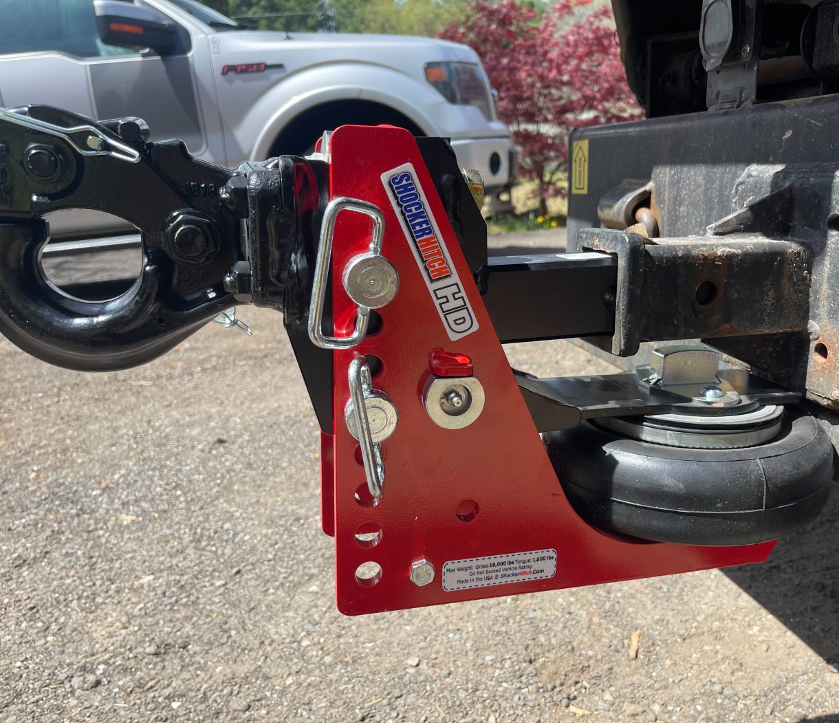 Shocker HD Air Hitch - Pintle - Installed on Flat Bed Truck