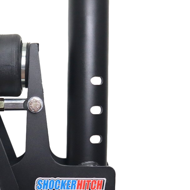 Gooseneck Air Hitch & 9" Extension Coupler (Round Stem with Angled Safety Pin Holes