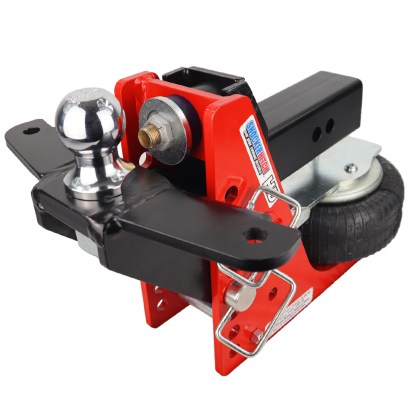 Shocker HD 20K Air Raised Mount Hitch with Sway Control Bar Tabs - 2-1/2" Shank with 2" Ball