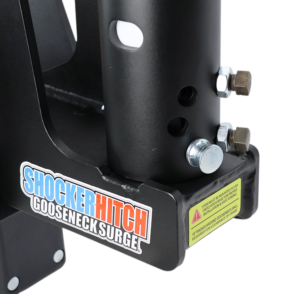 Multi-Fit Round Stem Gooseneck Air Hitch & 9" Offset Coupler - Adjustable Pin Angles