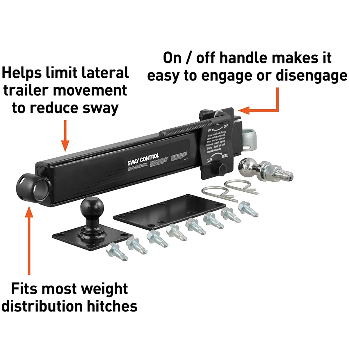 Shocker 20K Impact Max Cushion Hitch Combo Ball & Sway Control Towing Kit