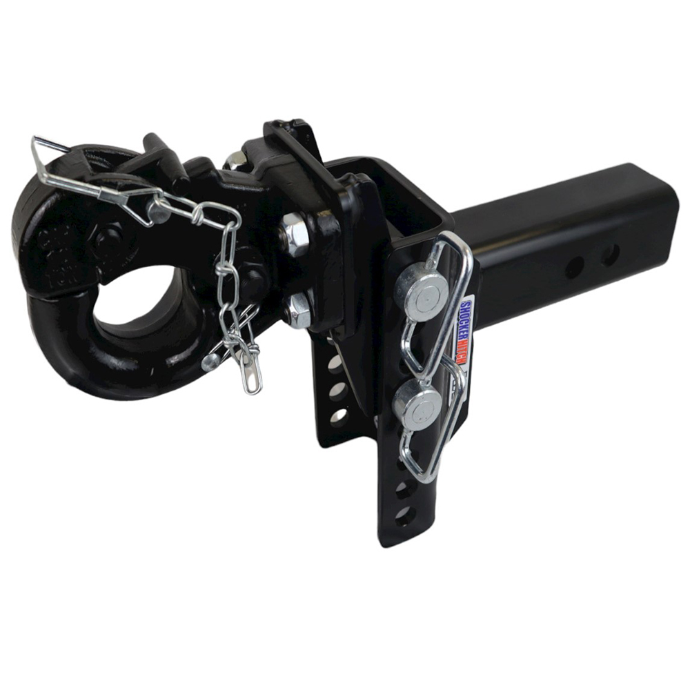 Shocker XR Adjustable Pintle Hook Hitch 6″ Drop to 6″ Rise