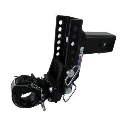 Shocker XR Adjustable Pintle Hitch (3-inch shank) Drop Position