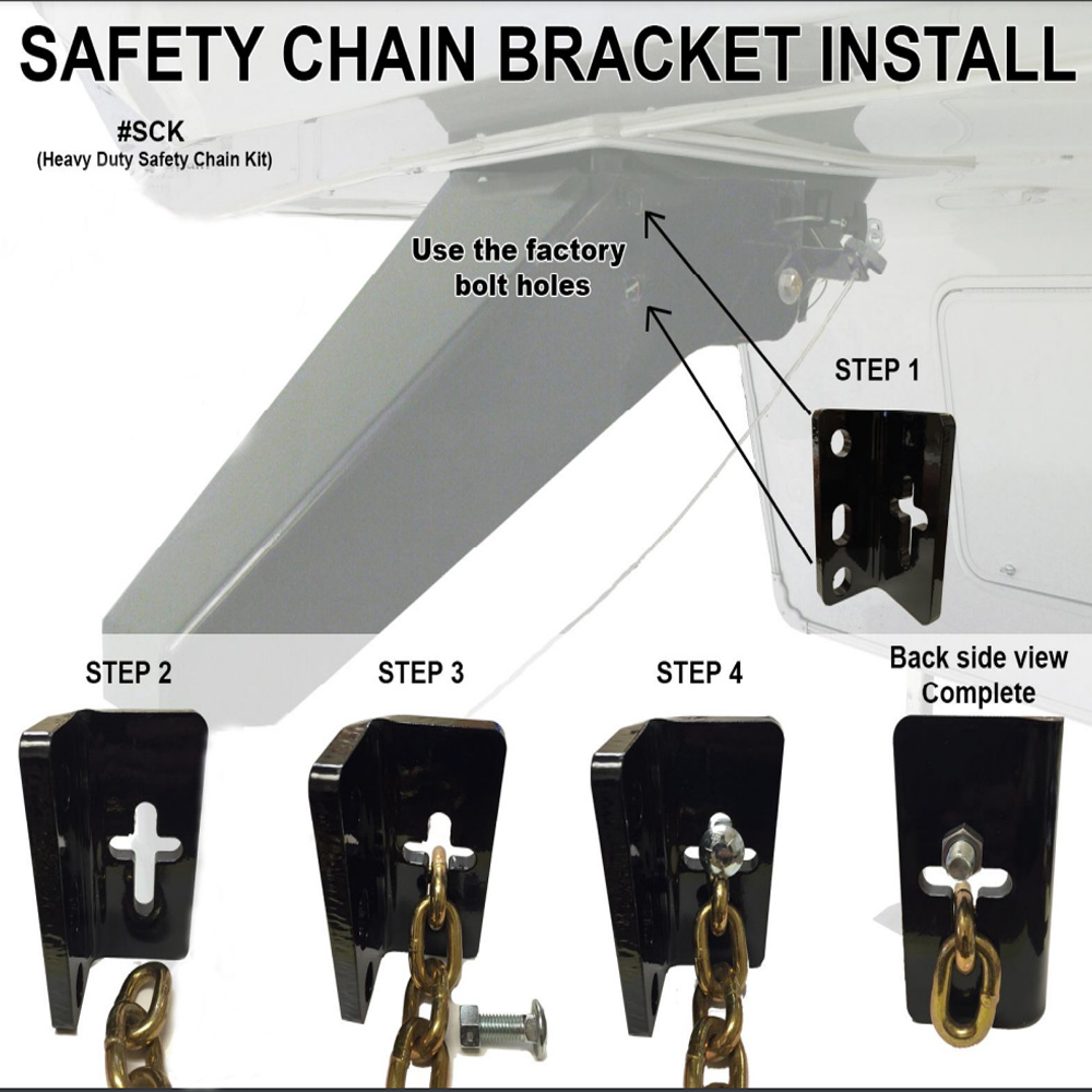 Shocker QuickAir 5th Wheel to Goose Hitch Safety Chain Kit