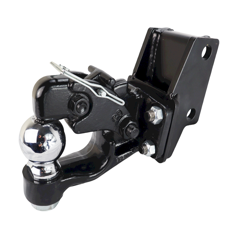 Shocker XR Adjustable Pintle & Ball Mount Combo Hitch – 6″ Drop to 6″ Rise