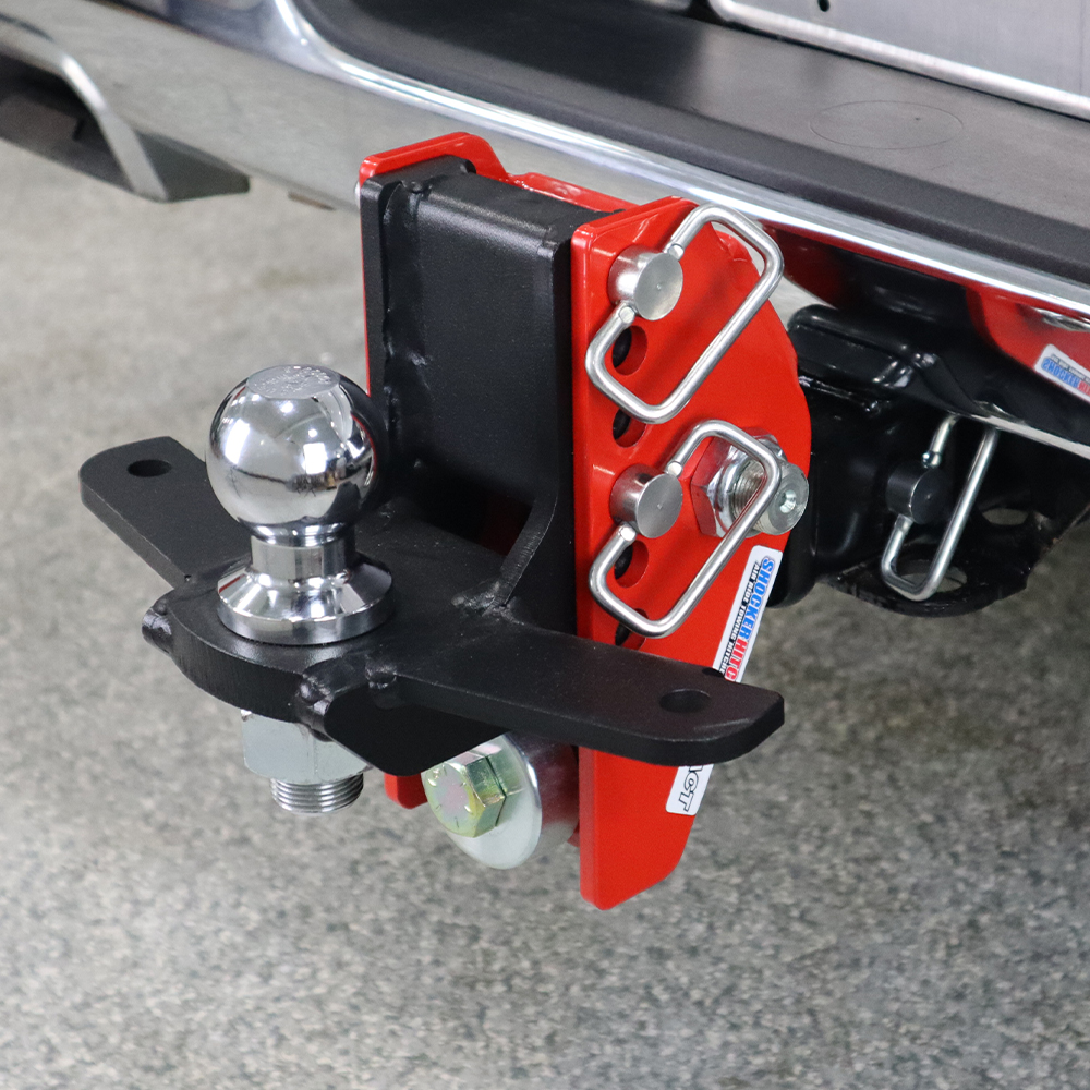 Shocker 14K Impact Cushion Bumper Hitch with Drop Ball Mount with Sway Tabs - Max Rise