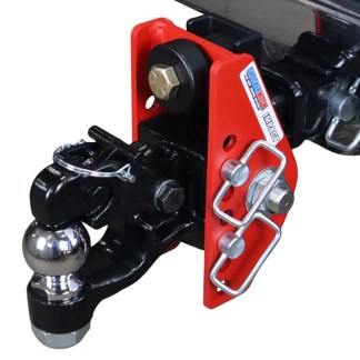 Shocker Impact Dual Cushion Hitch with Adjustable Channel Pintle Hook & Ball Combo with 2-5/16" Ball - Installed