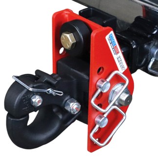 Shocker Impact Dual Cushion Hitch with Adjustable Channel Pintle Hook - Installed