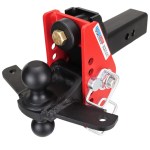 Shocker 14K Impact Dual Cushion Bumper Hitch with Black Combo Ball w/ Sway - For 2-1/2" Receiver