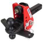 Shocker 14K Impact Dual Cushion Bumper Hitch with Black Combo Ball w/ Sway - For 2" Receiver